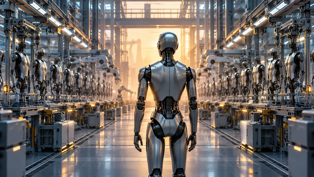 Conceptual illustration of industrial robotics