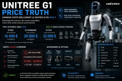 Unitree humanoid robot, editorial illustration